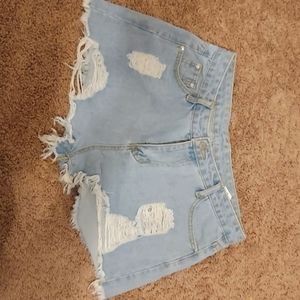Ripped Jean Shorts